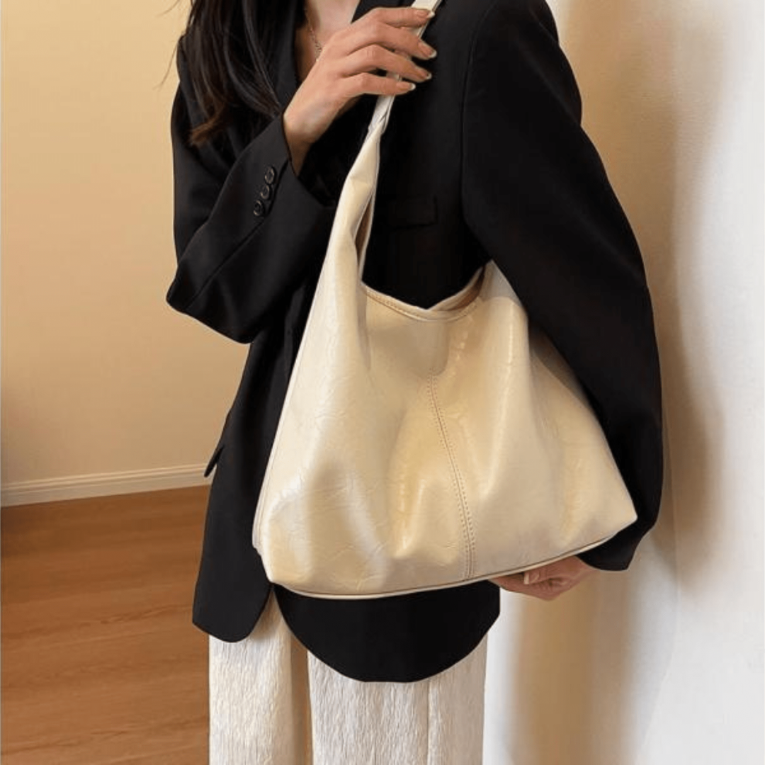 Ilse | Dames Leren Schoudertas | Vintage Minimalistisch Design