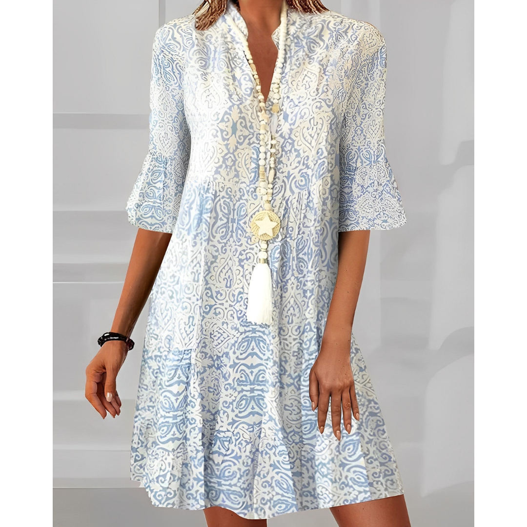 Linda | Dames Jurk | Mini met moderne print