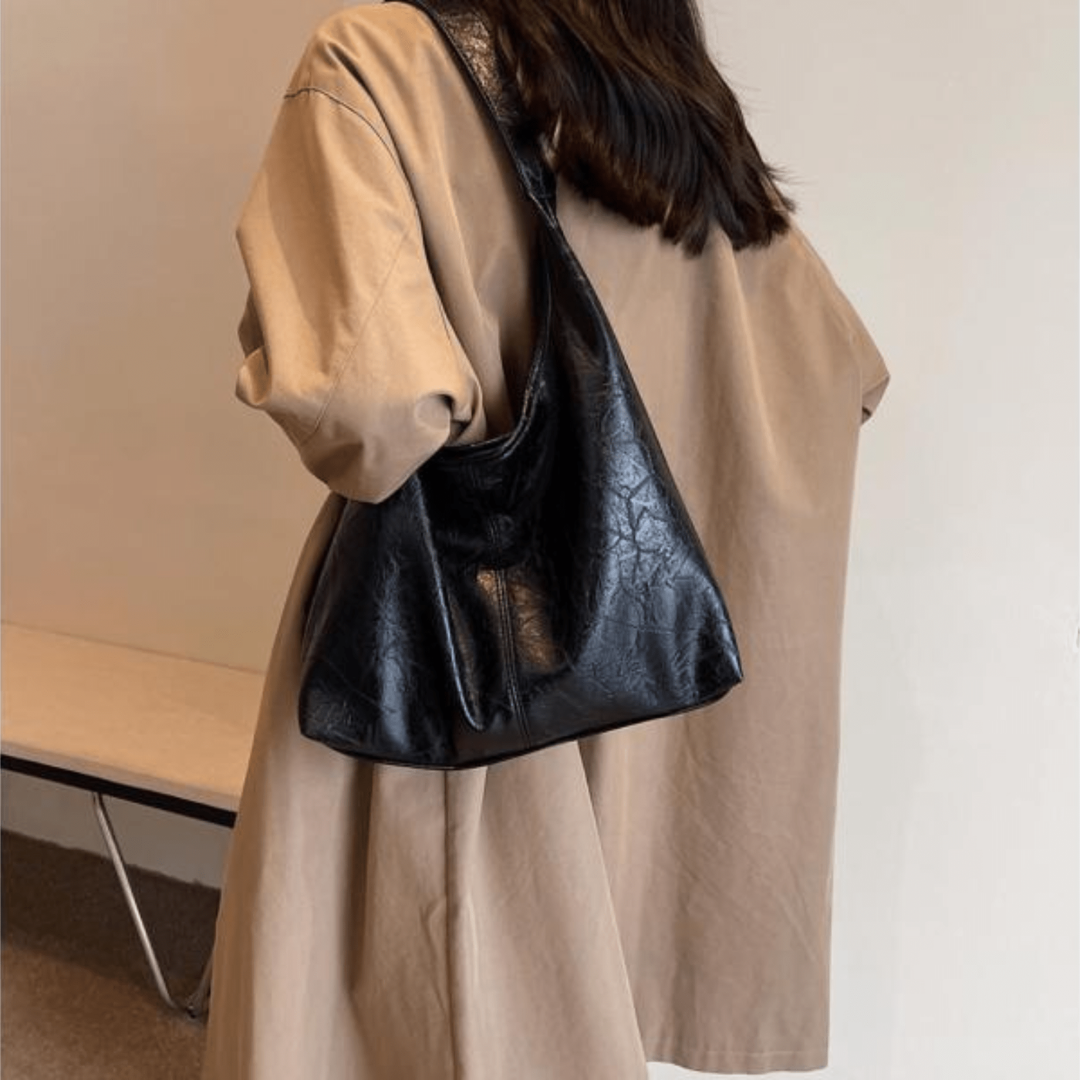 Ilse | Dames Leren Schoudertas | Vintage Minimalistisch Design