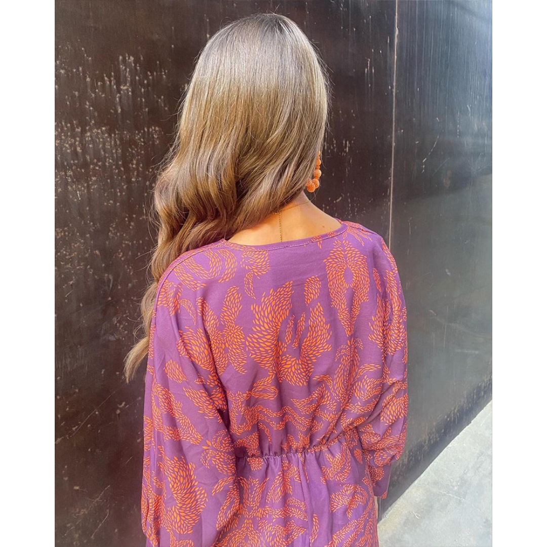Rosalie | Dames Boho Midi Jurk met Bloemenprint