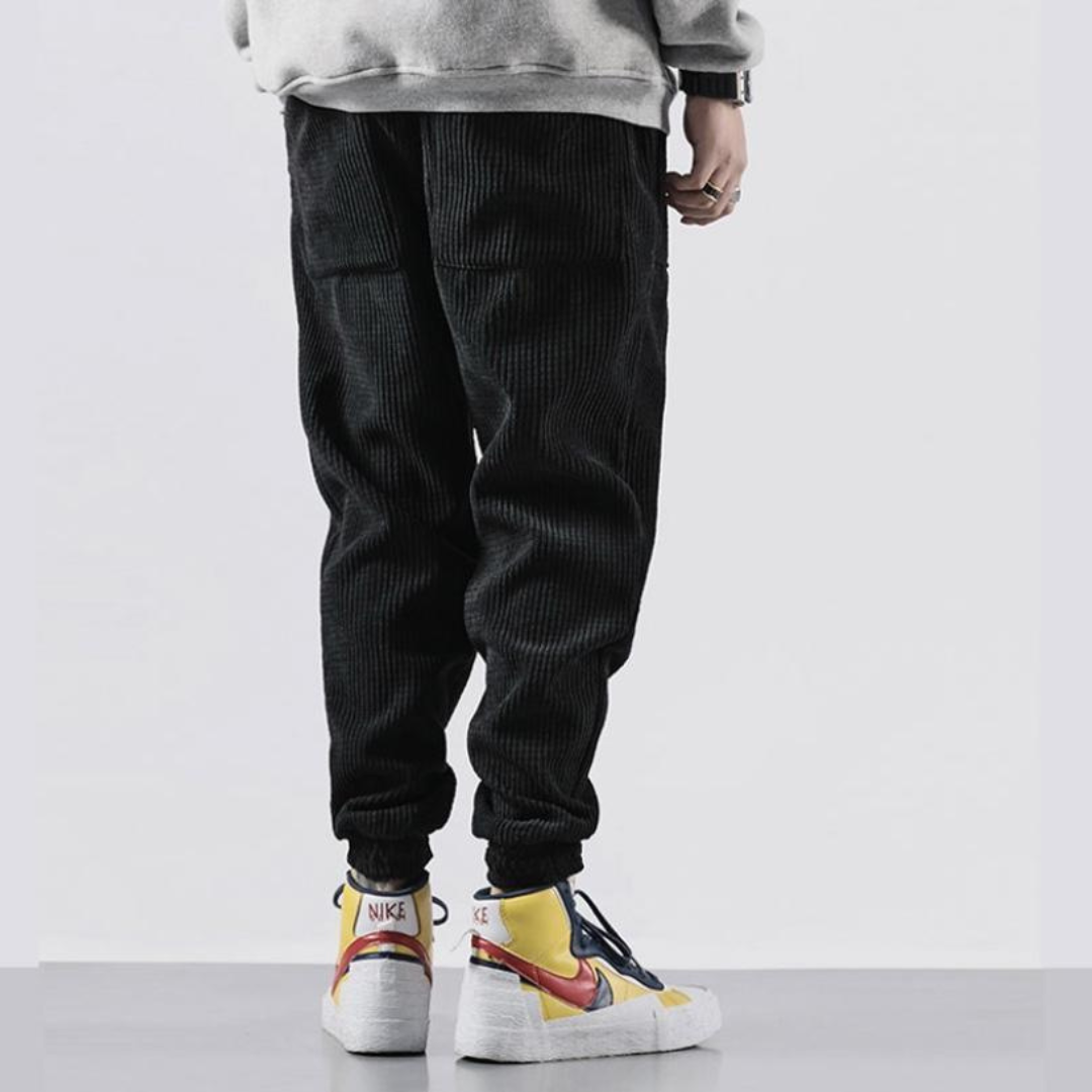 Stijn | Heren Corduroy Broek | Wijde Losse Jogger voor Dagelijks Comfort