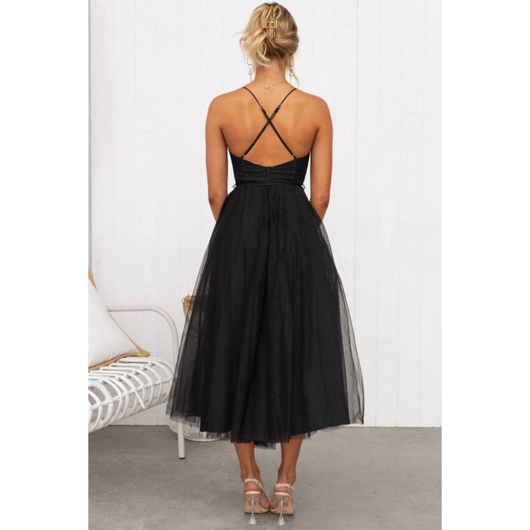 Jente | Dames Zomerjurk | Maxi met Corset & Mesh Bandjes