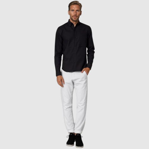 Sebas | Heren Wijde Linnen Broek | Ademend met Elastische Tailleband