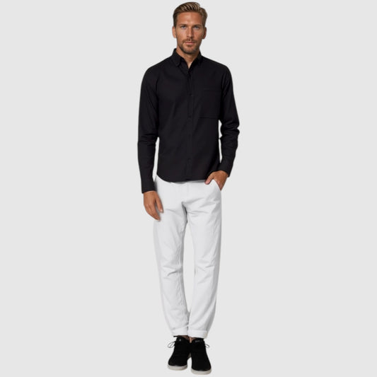 Sebas | Heren Wijde Linnen Broek | Ademend met Elastische Tailleband
