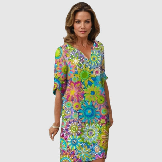 Ella | Dames Jurk | Mini met Bloemenprint