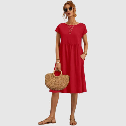 Tess | Dames Jurk | Midi met luchtige stof