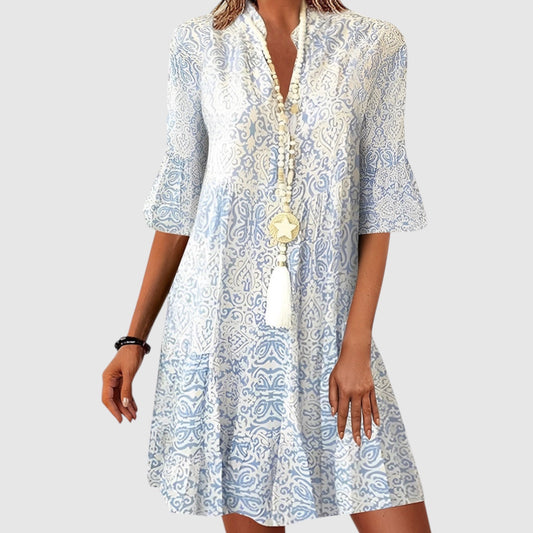 Linda | Dames Jurk | Mini met moderne print