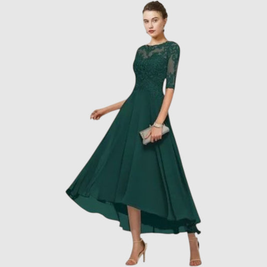 Esmee | Dames Avondjurk | Midi Jurk voor Feest & Gala