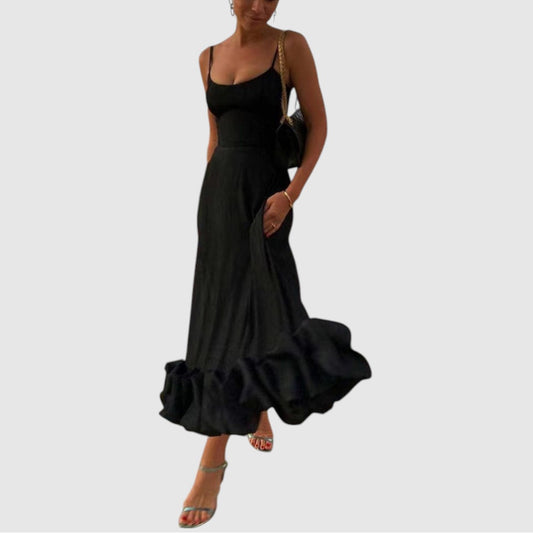Beau | Dames Mouwloze Midi Tutu-Jurk | Zomerjurk