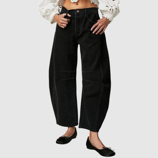 Britt | Dames Spijkerbroek | Wijde Pijpen & Stretch Denim