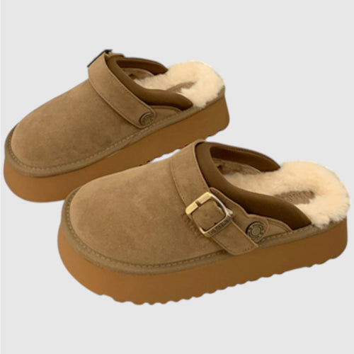 Robin | Suède Clogs met Warme Pluche Voering