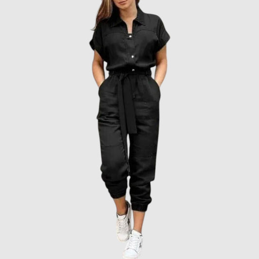 Jill | Dames Cargo Jumpsuit met Trekkoord en Zakken