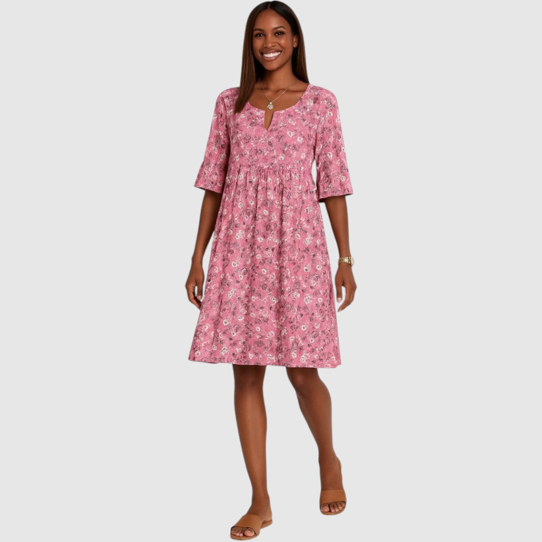 Tamara | Dames Zomer Jurk | Midi met Bloemenprint