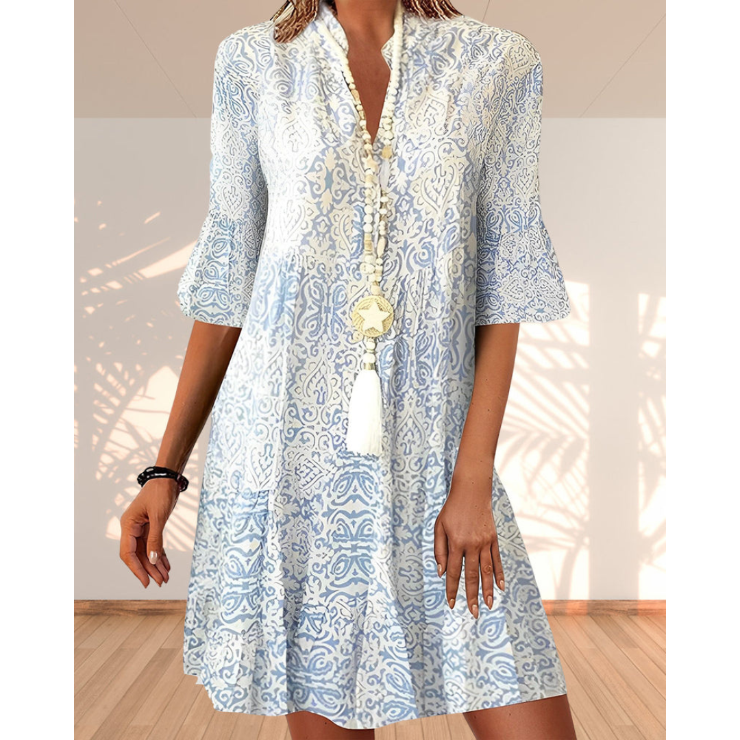 Linda | Dames Jurk | Mini met moderne print