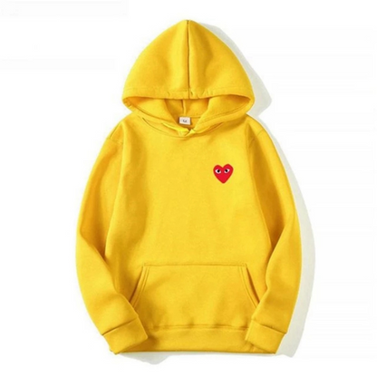 Hoodie met Geborduurd Hartdetail