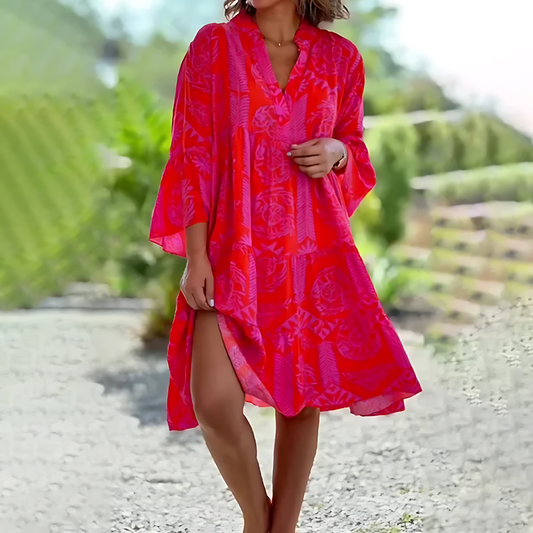 Willemien | Dames Boho Jurk met V-Hals