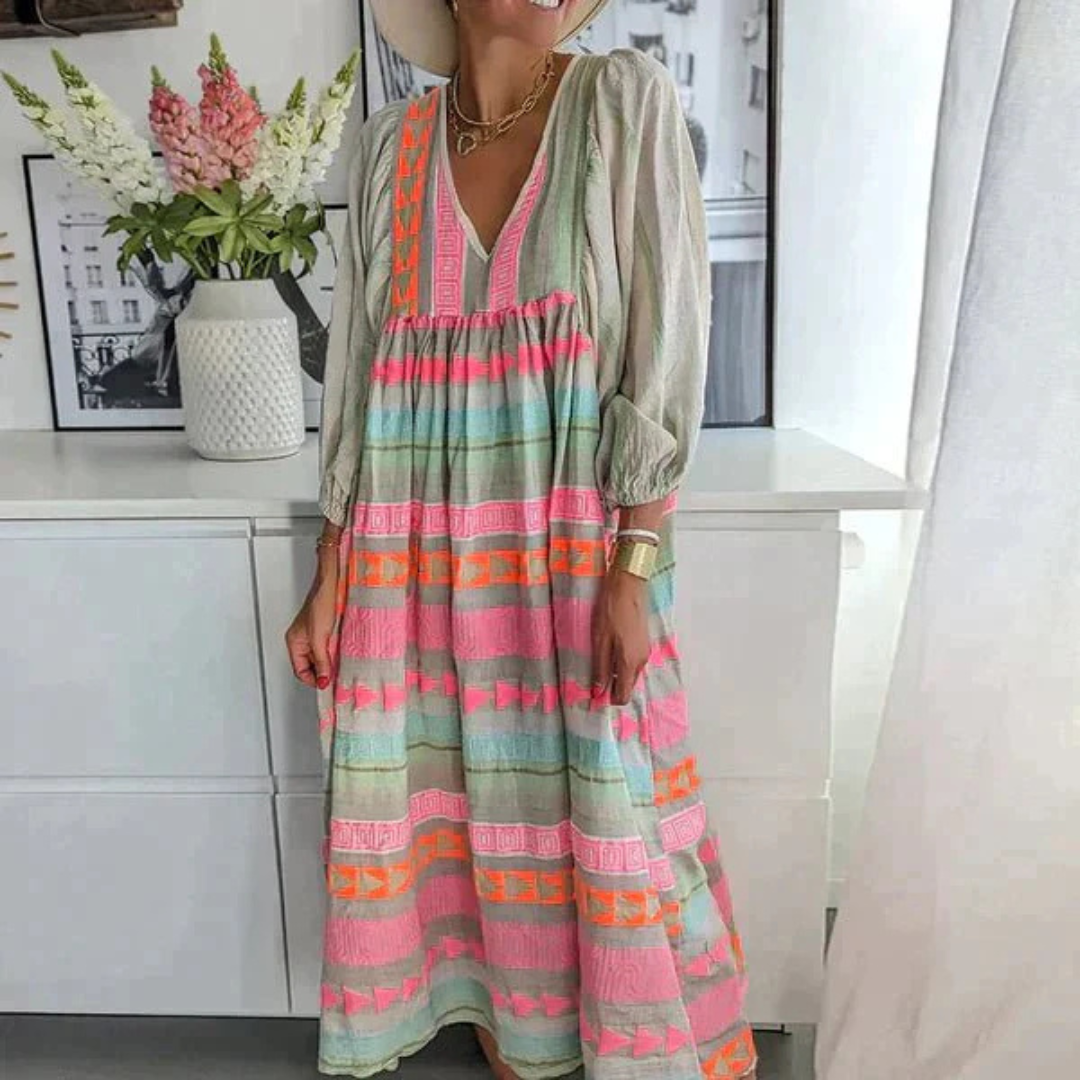 Wietske | Dames Strand Jurk | Maxi met Losse Pasvorm