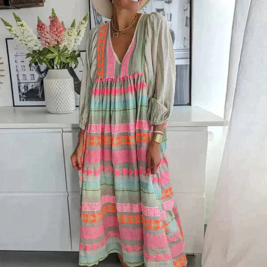 Wietske | Dames Strand Jurk | Maxi met Losse Pasvorm