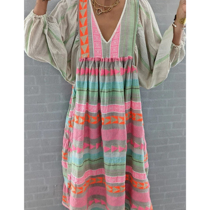 Wietske | Dames Strand Jurk | Maxi met Losse Pasvorm