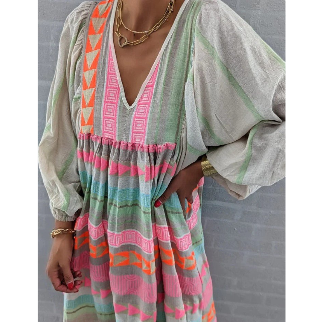 Wietske | Dames Strand Jurk | Maxi met Losse Pasvorm