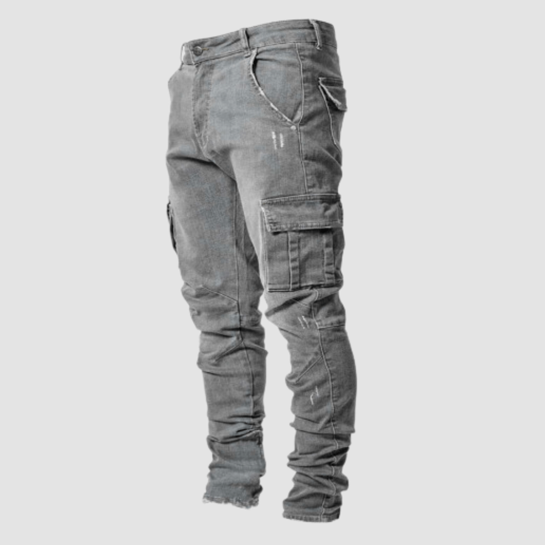 Sem | Heren Stretch Cargo Jeans | Slim Fit