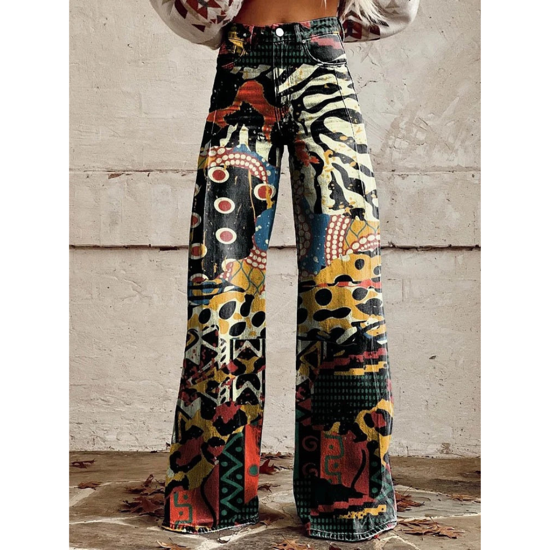 Tessa | Kleurrijke broek met Uniek Patroon