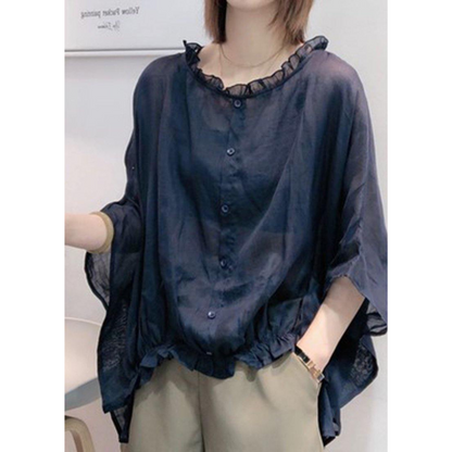 Sophia | Dames Blouse met Ruffles en Korte Mouwen