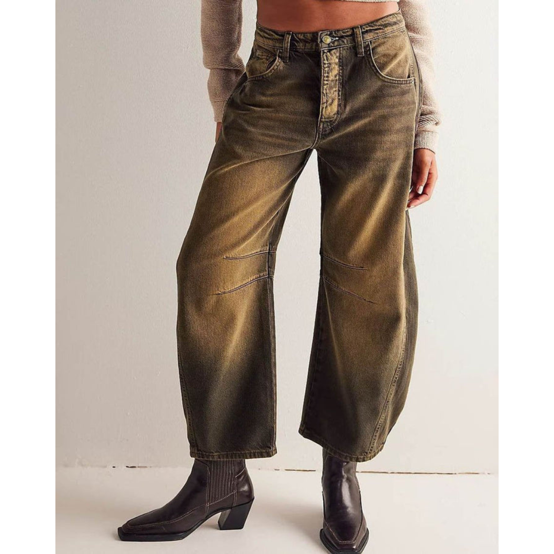 Britt | Dames Spijkerbroek | Wijde Pijpen & Stretch Denim