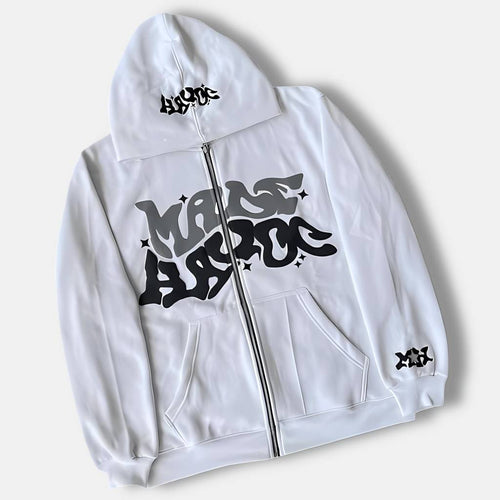 Unisex Hoodie met Graffiti-Print – Streetwear in Trendkleuren