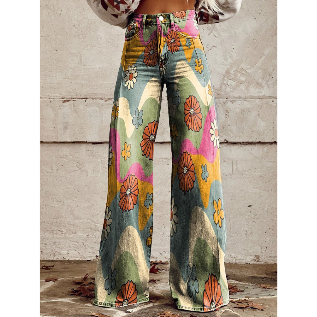 Tessa | Kleurrijke broek met Uniek Patroon
