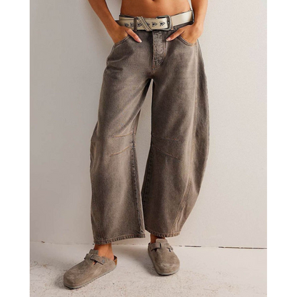 Britt | Dames Spijkerbroek | Wijde Pijpen & Stretch Denim