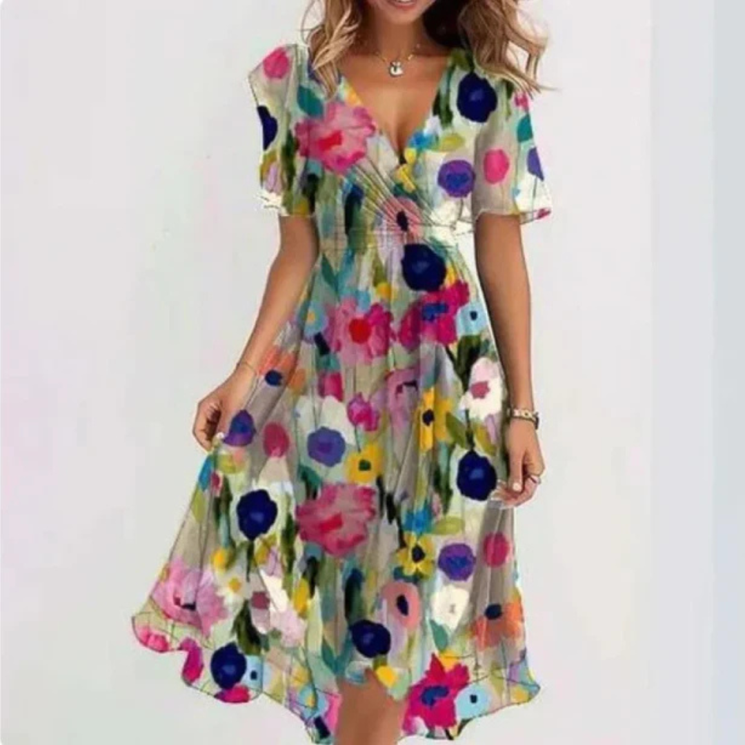 Anna | Zomerjurk | Midi met V-hals