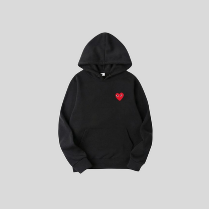 Hoodie met Geborduurd Hartdetail