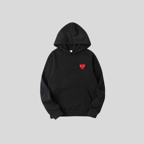 Hoodie met Geborduurd Hartdetail