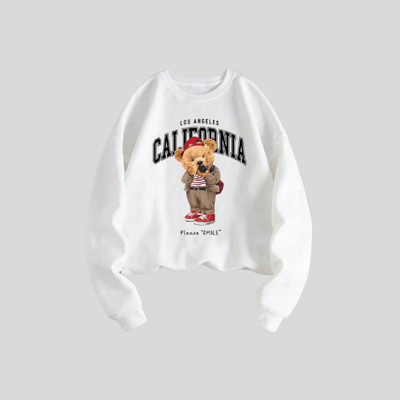 Unisex California Beer Trui – Oversized Sweater met Beer Print