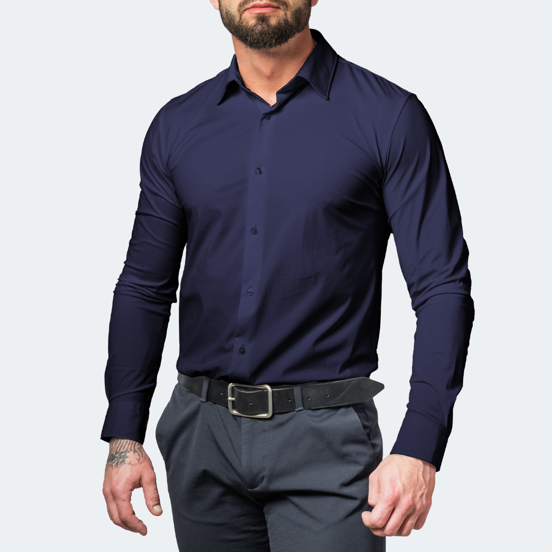 Robert | Heren Overhemd | Kreukherstellend stretchshirt