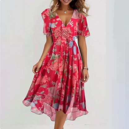 Anna | Zomerjurk | Midi met V-hals