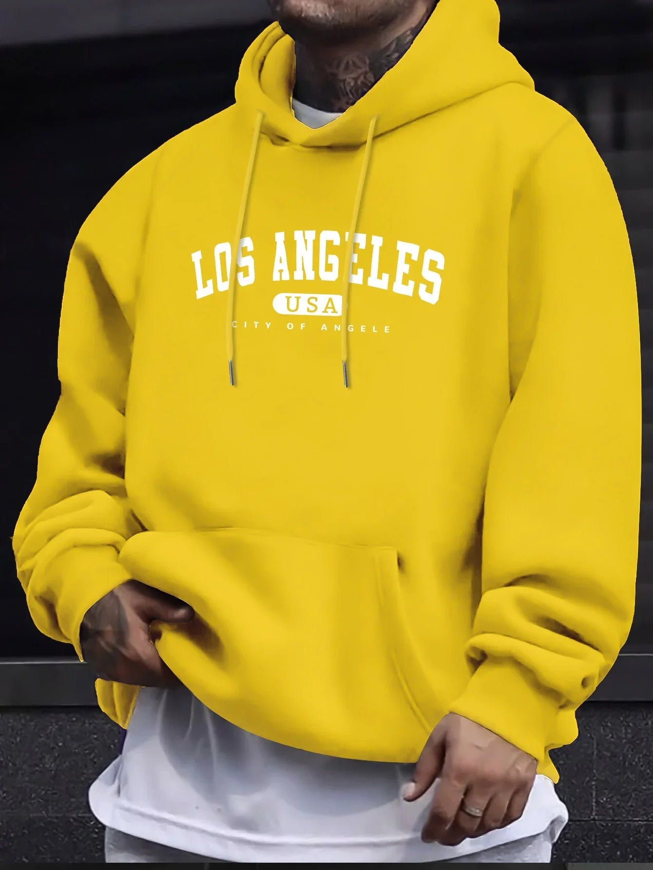 Los Angeles Hoodie – Unisex Oversized Sweater met City Print