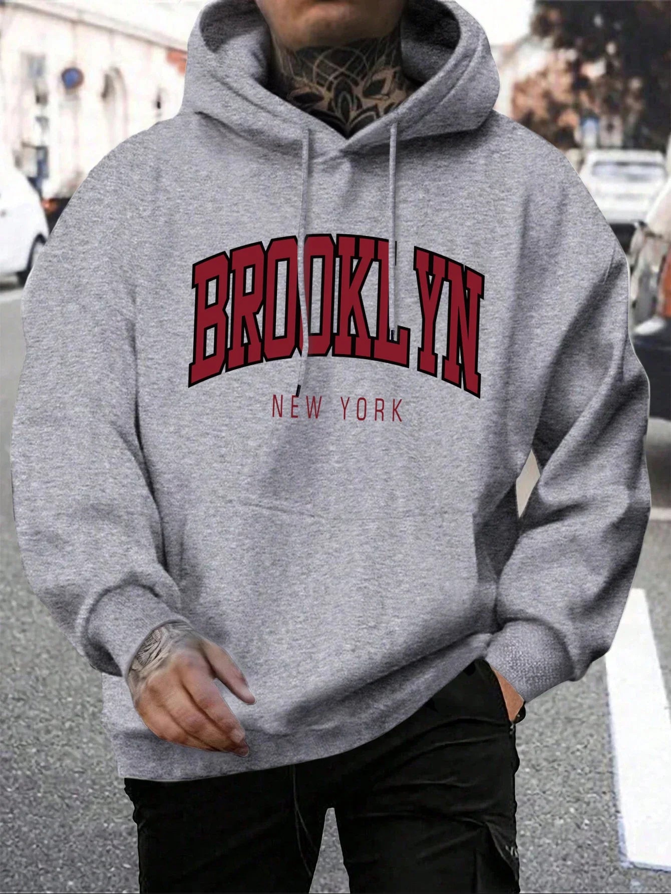 Brooklyn New York Hoodie – Unisex Oversized Sweater met Opdruk