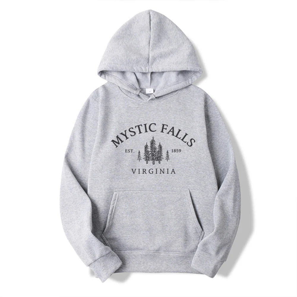 Mystic Falls Virginia Hoodie Salvatores Shirt Unisex Lange Mouw Ronde Hals Pullovers Hoodies Casual Trui Voor Vampierfans