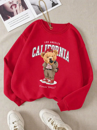 Unisex California Beer Trui – Oversized Sweater met Beer Print