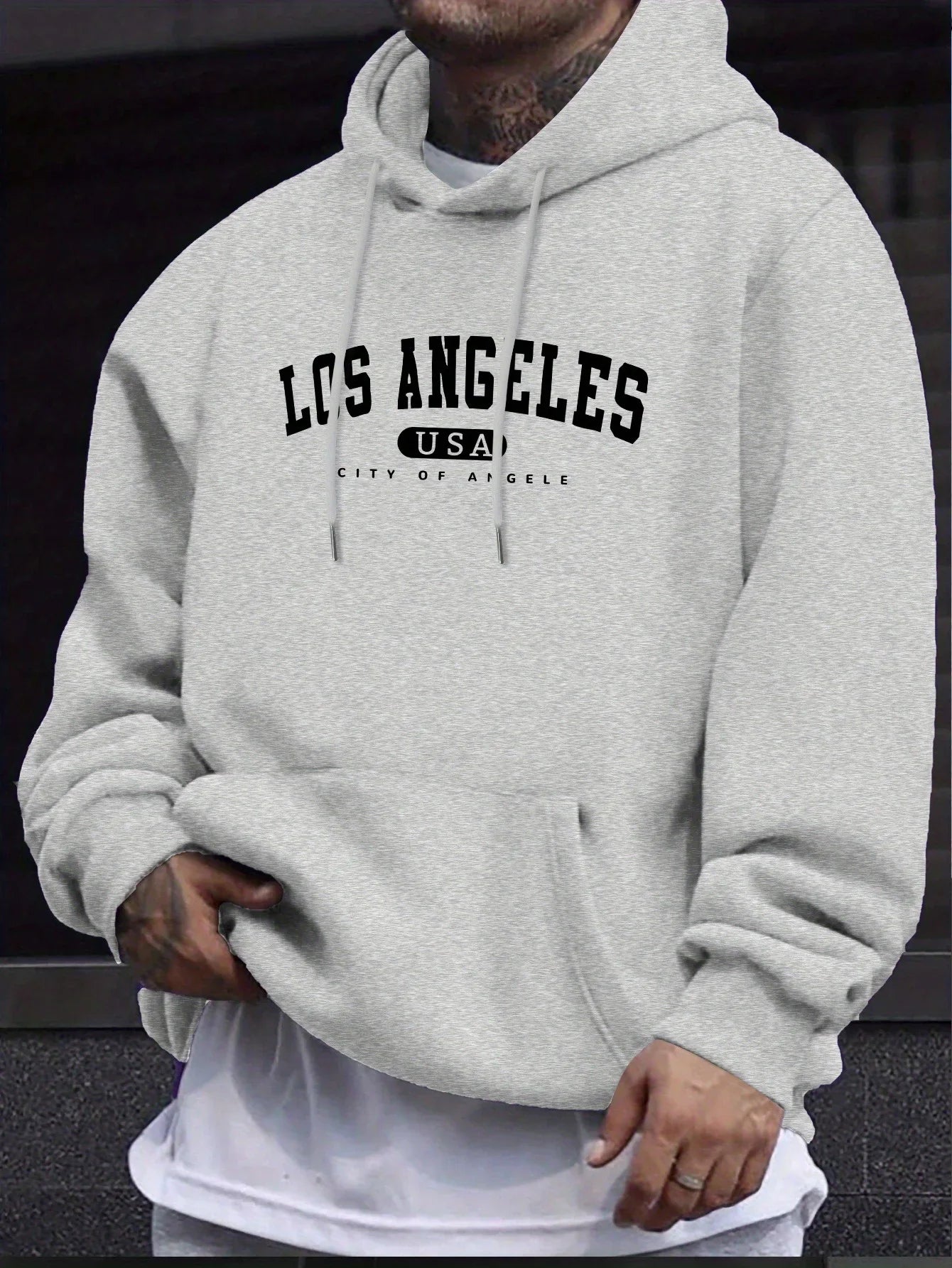 Los Angeles Hoodie – Unisex Oversized Sweater met City Print