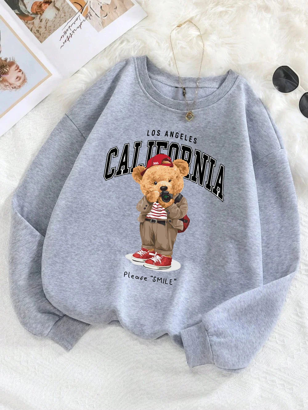 Unisex California Beer Trui – Oversized Sweater met Beer Print