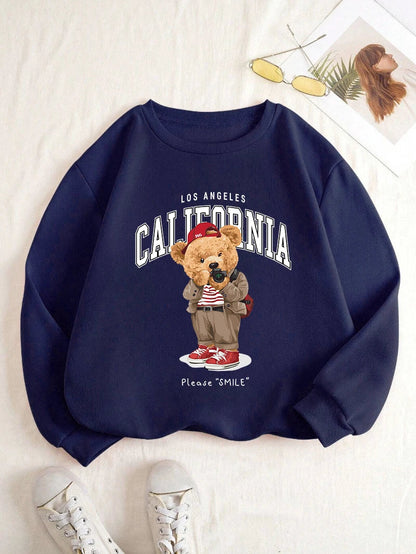 Unisex California Beer Trui – Oversized Sweater met Beer Print