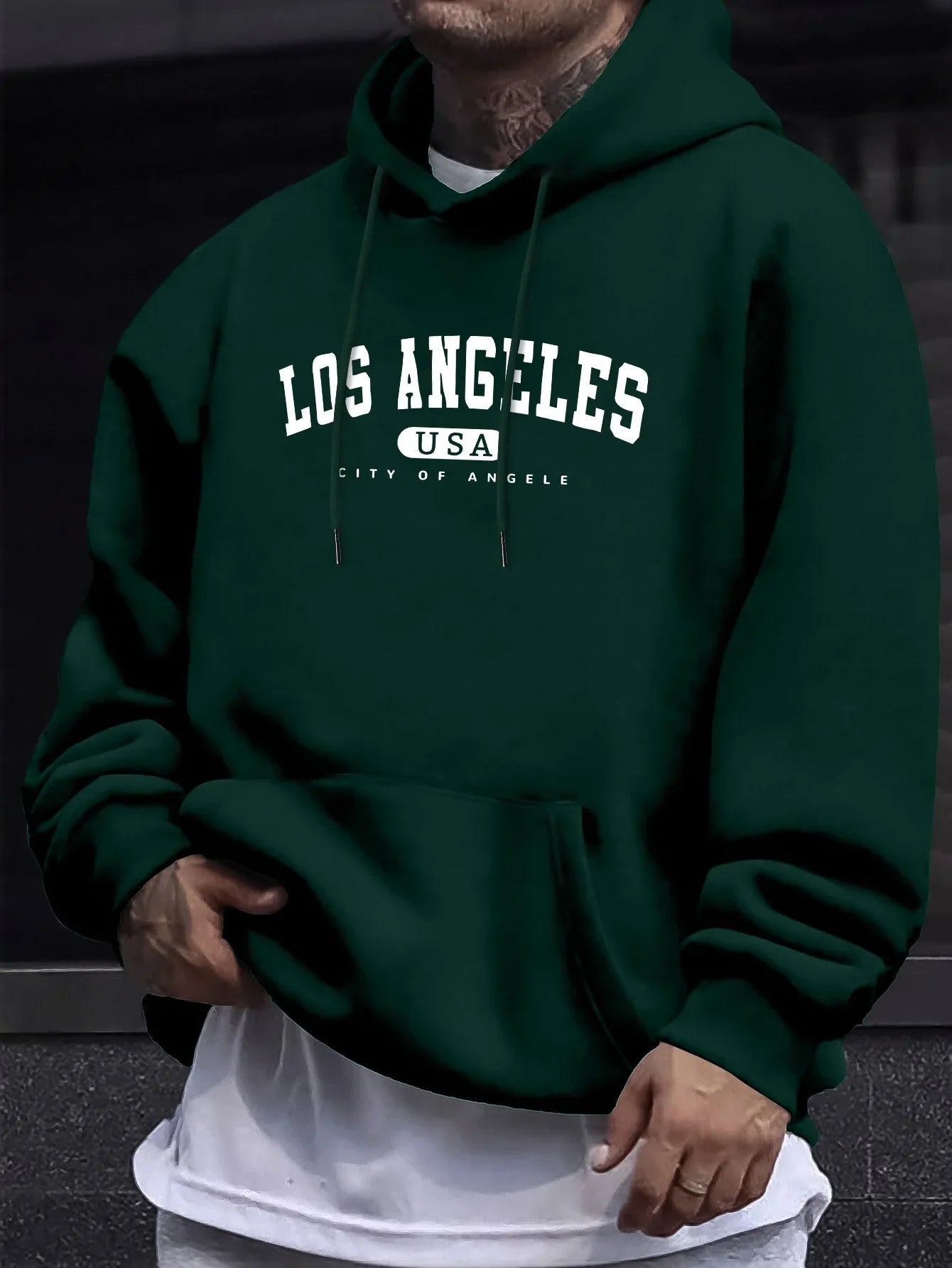 Los Angeles Hoodie – Unisex Oversized Sweater met City Print