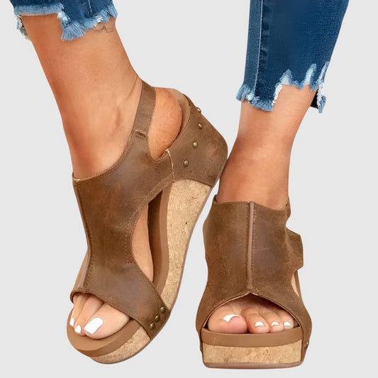 Amber | Dames Sleehak Sandalen met Enkelband