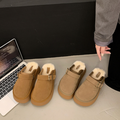 Robin | Suède Clogs met Warme Pluche Voering
