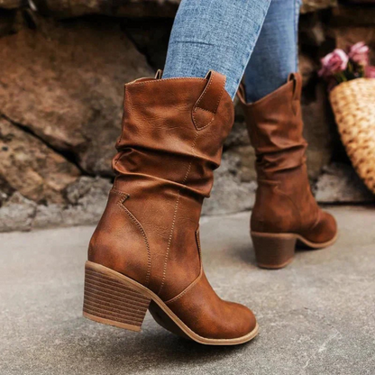 Odette |  Dames Cowboy Laarzen met Dikke Hak