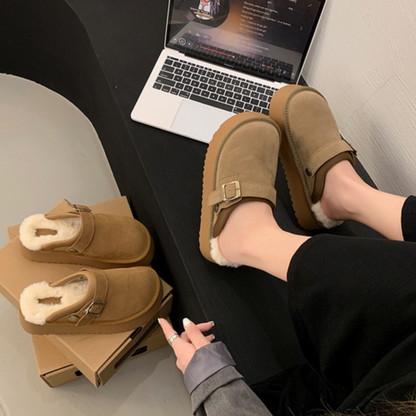 Robin | Suède Clogs met Warme Pluche Voering