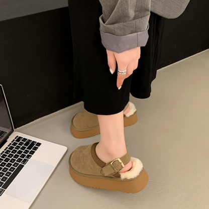 Robin | Suède Clogs met Warme Pluche Voering